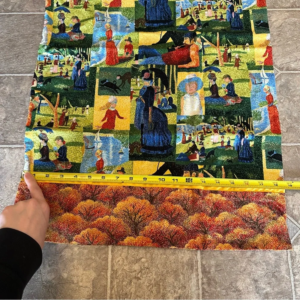 2 Abstract Handmade Pillowcases Georges Seurat Pointillism Artwork Fabric